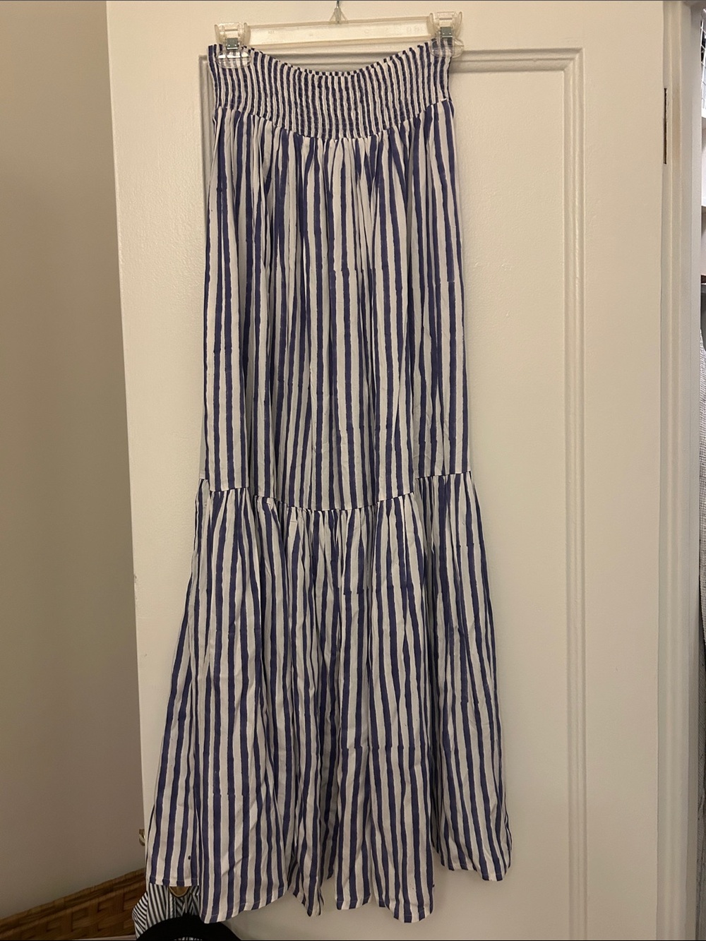 Emerson Fry Women’s Blue and White Striped Maxi Skirt size M/L